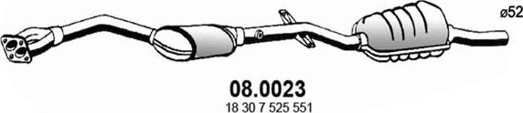 ASSO 08.0023 - Catalytic Converter xparts.lv