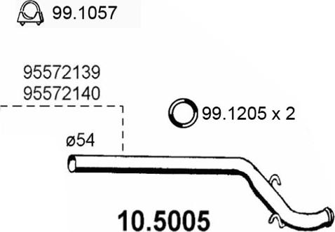 ASSO 10.5005 - Izplūdes caurule xparts.lv