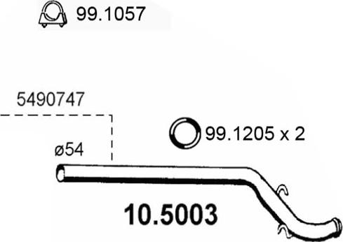 ASSO 10.5003 - Izplūdes caurule xparts.lv