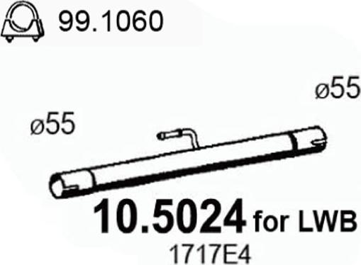 ASSO 10.5024 - Izplūdes caurule xparts.lv