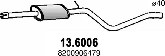 ASSO 13.6006 - Средний глушитель выхлопных газов xparts.lv
