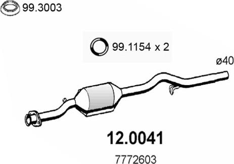 ASSO 12.0041 - Katalizators xparts.lv