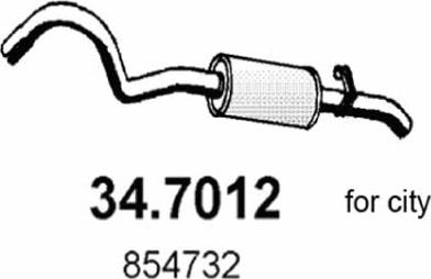 ASSO 34.7012 - Izplūdes gāzu trokšņa slāpētājs (pēdējais) xparts.lv