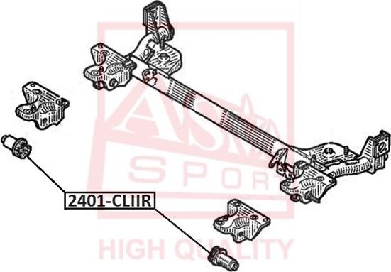 ASVA 2401-CLIIR - Valdymo svirties / išilginių svirčių įvorė xparts.lv
