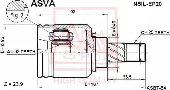 ASVA NSIL-EP20 - Joint Kit, drive shaft xparts.lv