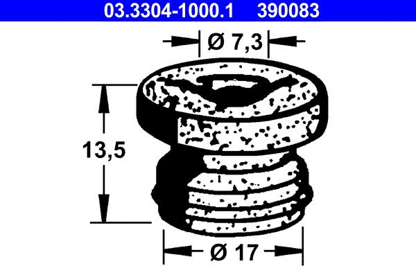 ATE 03.3304-1000.1 - Пробка, бачок тормозной жидкости xparts.lv