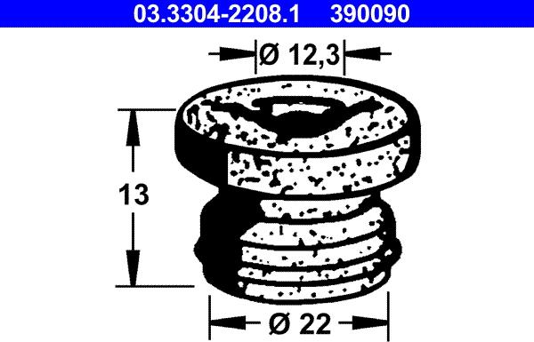 ATE 03.3304-2208.1 - Пробка, бачок тормозной жидкости xparts.lv