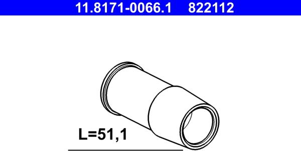 ATE 11.8171-0066.1 - Guide Sleeve, brake caliper xparts.lv