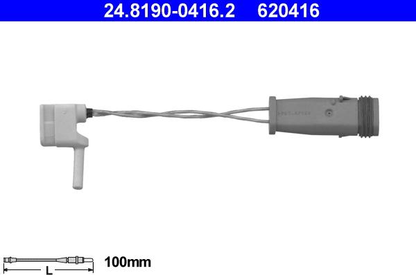 ATE 24.8190-0416.2 - Сигнализатор, износ тормозных колодок xparts.lv