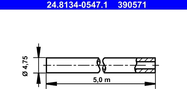 ATE 24.8134-0547.1 - Bremžu sistēmas cauruļvads xparts.lv