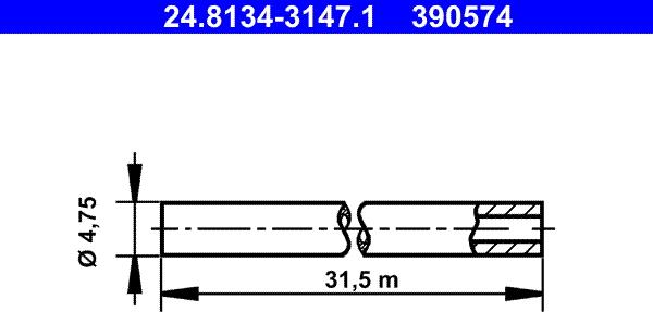 ATE 24.8134-3147.1 - Bremžu sistēmas cauruļvads xparts.lv
