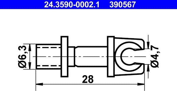 ATE 24.3590-0002.1 - Кронштейн, трубопровод тормозно xparts.lv