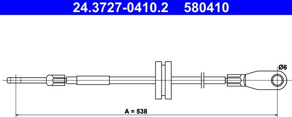 ATE 24.3727-0410.2 - Trose, Stāvbremžu sistēma xparts.lv