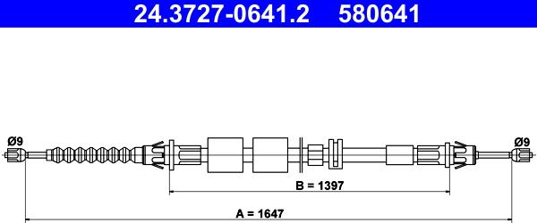 ATE 24.3727-0641.2 - Trose, Stāvbremžu sistēma xparts.lv