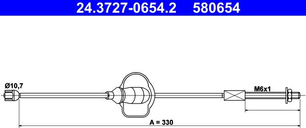 ATE 24.3727-0654.2 - Trose, Stāvbremžu sistēma xparts.lv