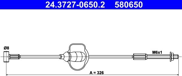ATE 24.3727-0650.2 - Cable, parking brake xparts.lv