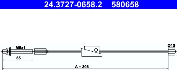 ATE 24.3727-0658.2 - Trose, Stāvbremžu sistēma xparts.lv
