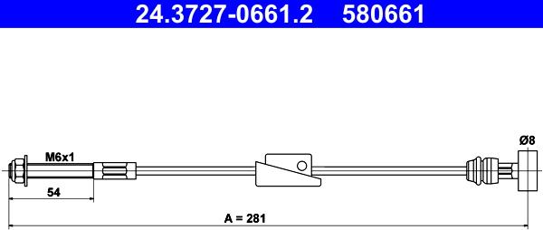 ATE 24.3727-0661.2 - Trose, Stāvbremžu sistēma xparts.lv