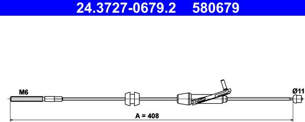 ATE 24.3727-0679.2 - Trose, Stāvbremžu sistēma xparts.lv