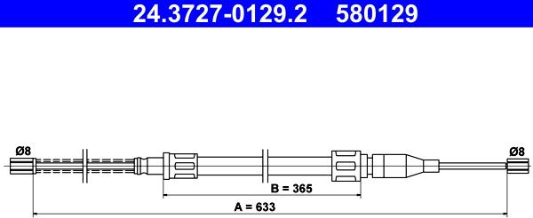 ATE 24.3727-0129.2 - Trose, Stāvbremžu sistēma xparts.lv