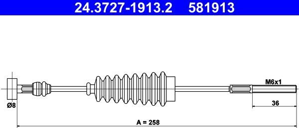 ATE 24.3727-1913.2 - Trose, Stāvbremžu sistēma xparts.lv