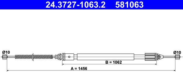 ATE 24.3727-1063.2 - Trose, Stāvbremžu sistēma xparts.lv