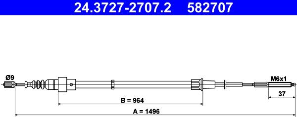 ATE 24.3727-2707.2 - Trose, Stāvbremžu sistēma xparts.lv