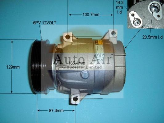 Auto Air Gloucester 14-6247 - Compressor, air conditioning xparts.lv
