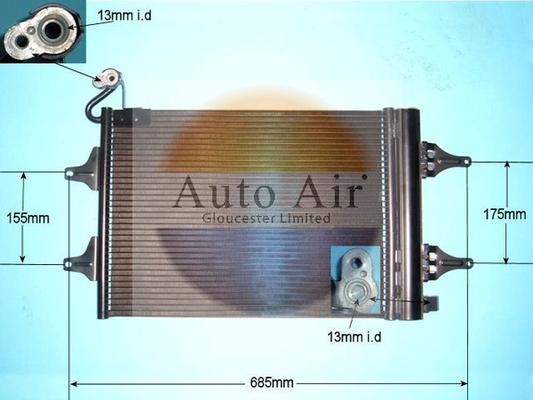 Auto Air Gloucester 16-9569 - Condenser, air conditioning xparts.lv