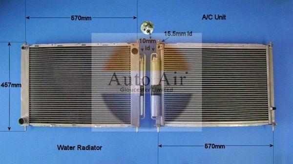 Auto Air Gloucester 16-9124A - Condenser, air conditioning xparts.lv