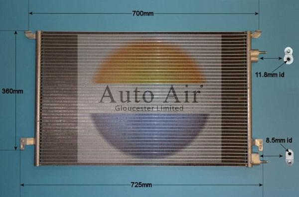Auto Air Gloucester 16-1241 - Condenser, air conditioning xparts.lv