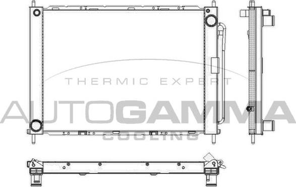 Autogamma 104017 - Радиатор, охлаждение двигателя xparts.lv