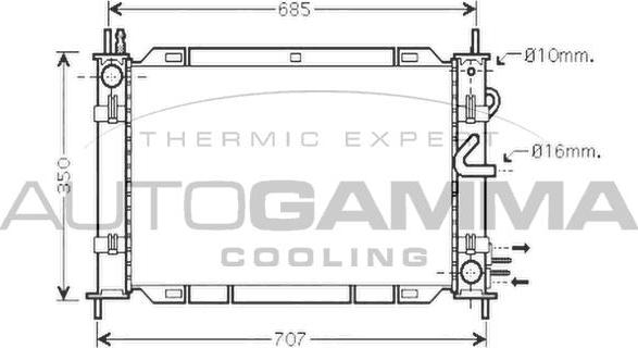 Autogamma 104262 - Radiators, Motora dzesēšanas sistēma xparts.lv