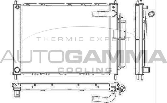 Autogamma 105901 - Radiators, Motora dzesēšanas sistēma xparts.lv