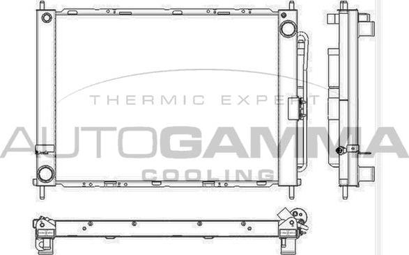 Autogamma 105902 - Радиатор, охлаждение двигателя xparts.lv