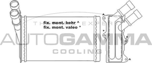 Autogamma 105427 - Heat Exchanger, interior heating xparts.lv