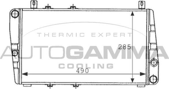 Autogamma 100967 - Радиатор, охлаждение двигателя xparts.lv