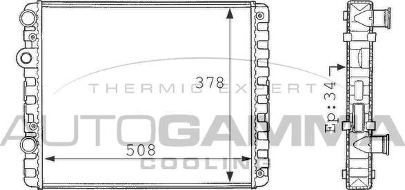 Autogamma 101082 - Radiators, Motora dzesēšanas sistēma xparts.lv