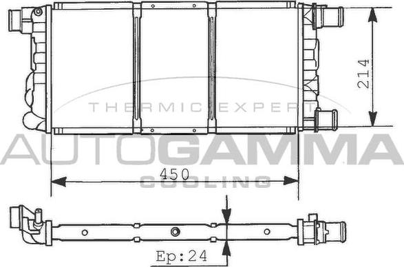 Autogamma 101297 - Radiators, Motora dzesēšanas sistēma xparts.lv