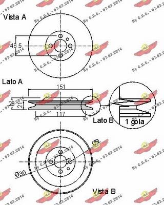 Autokit 03.90125 - Belt Pulley, crankshaft xparts.lv
