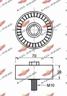 Autokit 03.80950 - Deflection / Guide Pulley, v-ribbed belt xparts.lv