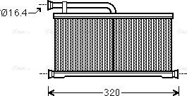 Ava Quality Cooling AIA6397 - Heat Exchanger, interior heating xparts.lv