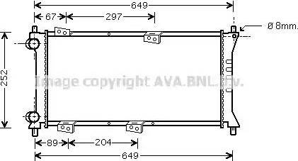 Ava Quality Cooling FT 2258 - Radiatorius, variklio aušinimas xparts.lv