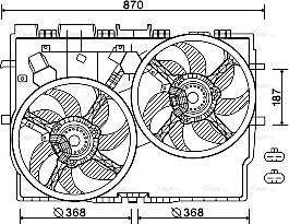 Ava Quality Cooling FT7584 - Вентилятор, охлаждение двигателя xparts.lv