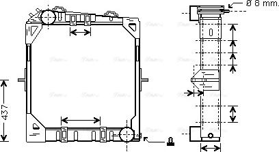 Ava Quality Cooling ME 2108 - Radiatorius, variklio aušinimas xparts.lv