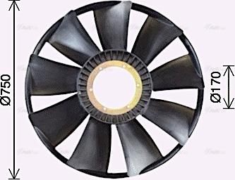 Ava Quality Cooling MNB118 - Fan, radiator xparts.lv