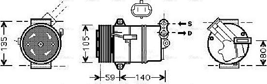 Ava Quality Cooling OL K437 - Kompresors, Gaisa kond. sistēma xparts.lv