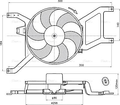 Ava Quality Cooling RT7685 - Ventiliatorius, radiatoriaus xparts.lv