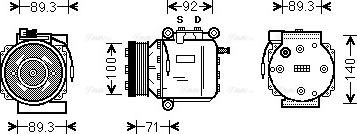 Ava Quality Cooling SBAK053 - Kompresors, Gaisa kond. sistēma xparts.lv