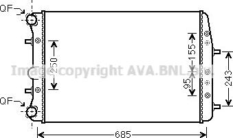 Ava Quality Cooling VN2374 - Radiator, engine cooling xparts.lv